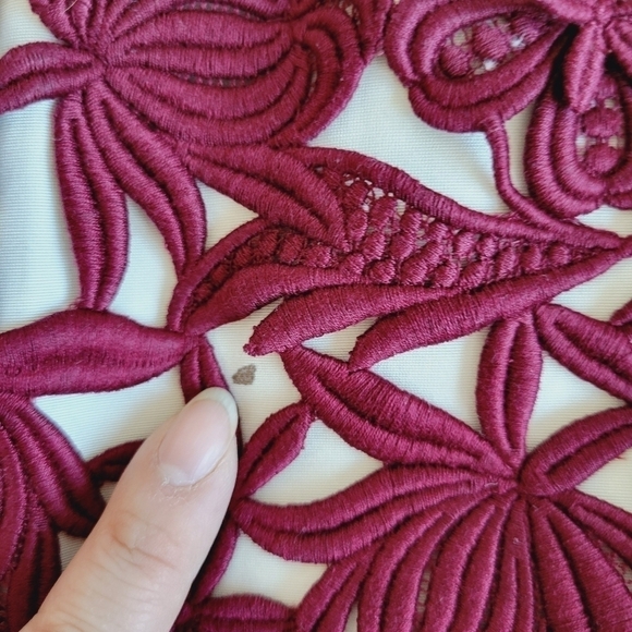 J. Crew Collection Burgundy Floral Dress - Picture 11 of 16